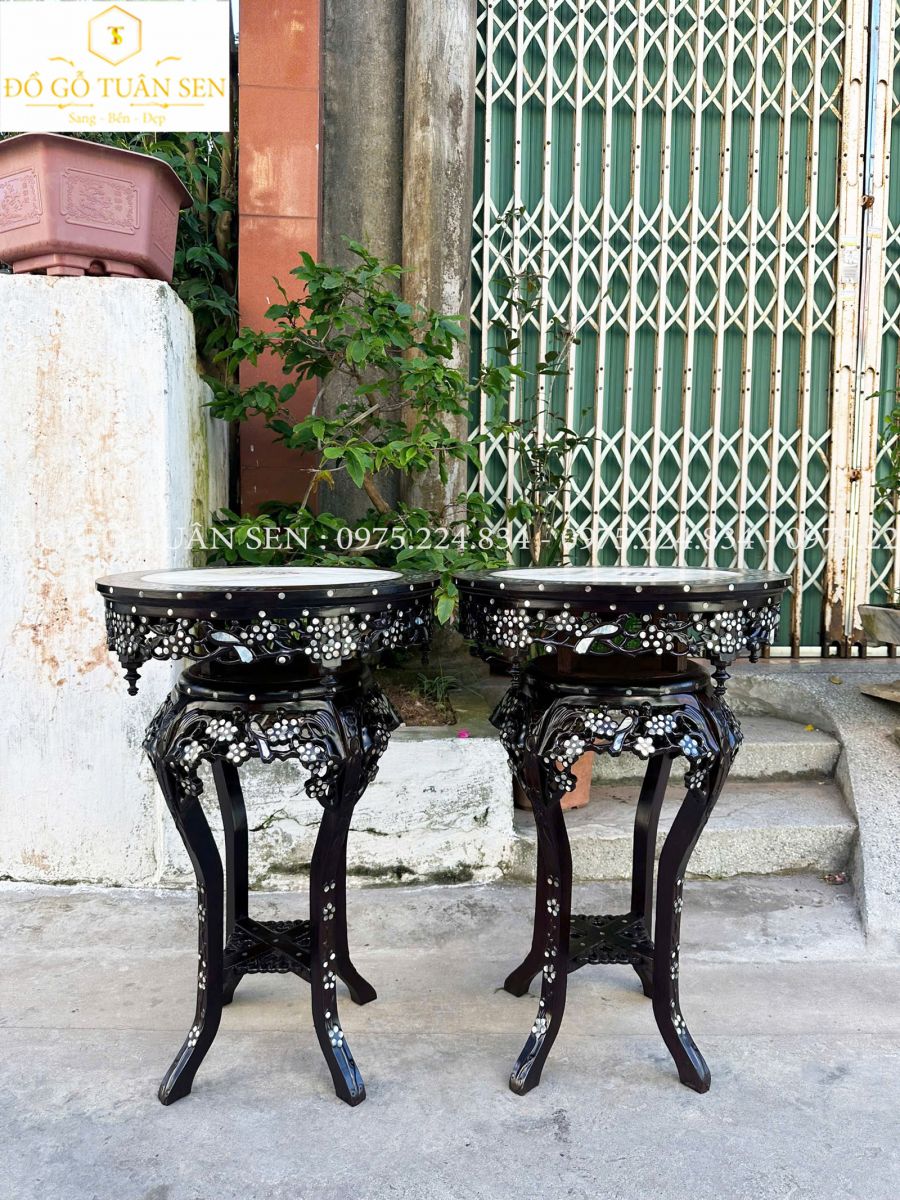 Thông tin kích thước đôn váy mai gỗ gụ Vo1